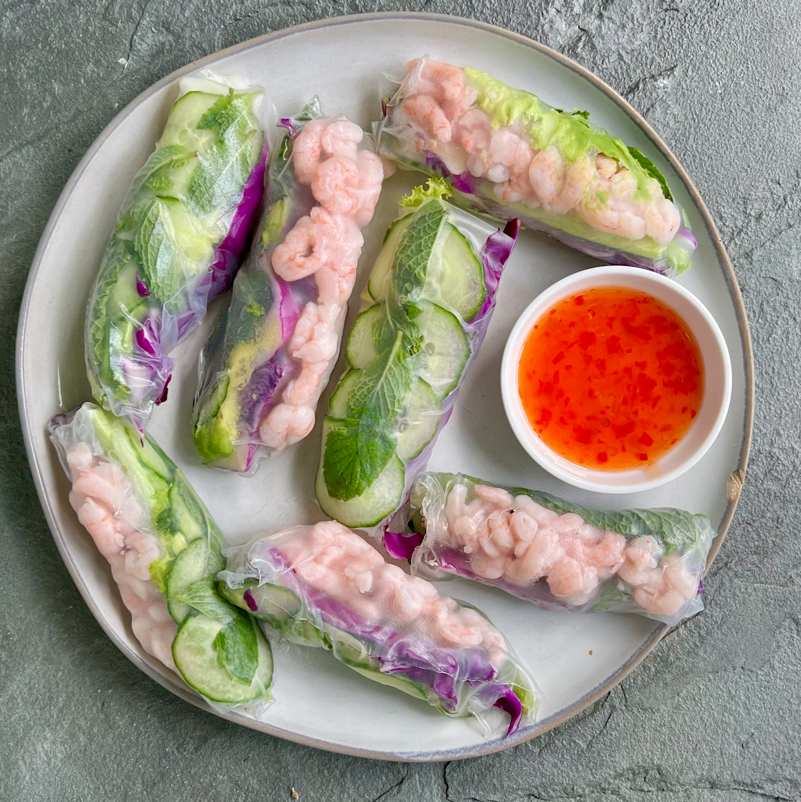 Vietnamese Fresh Spring Rolls (Shrimp & Smoked Salmon) - Farah J. Eats