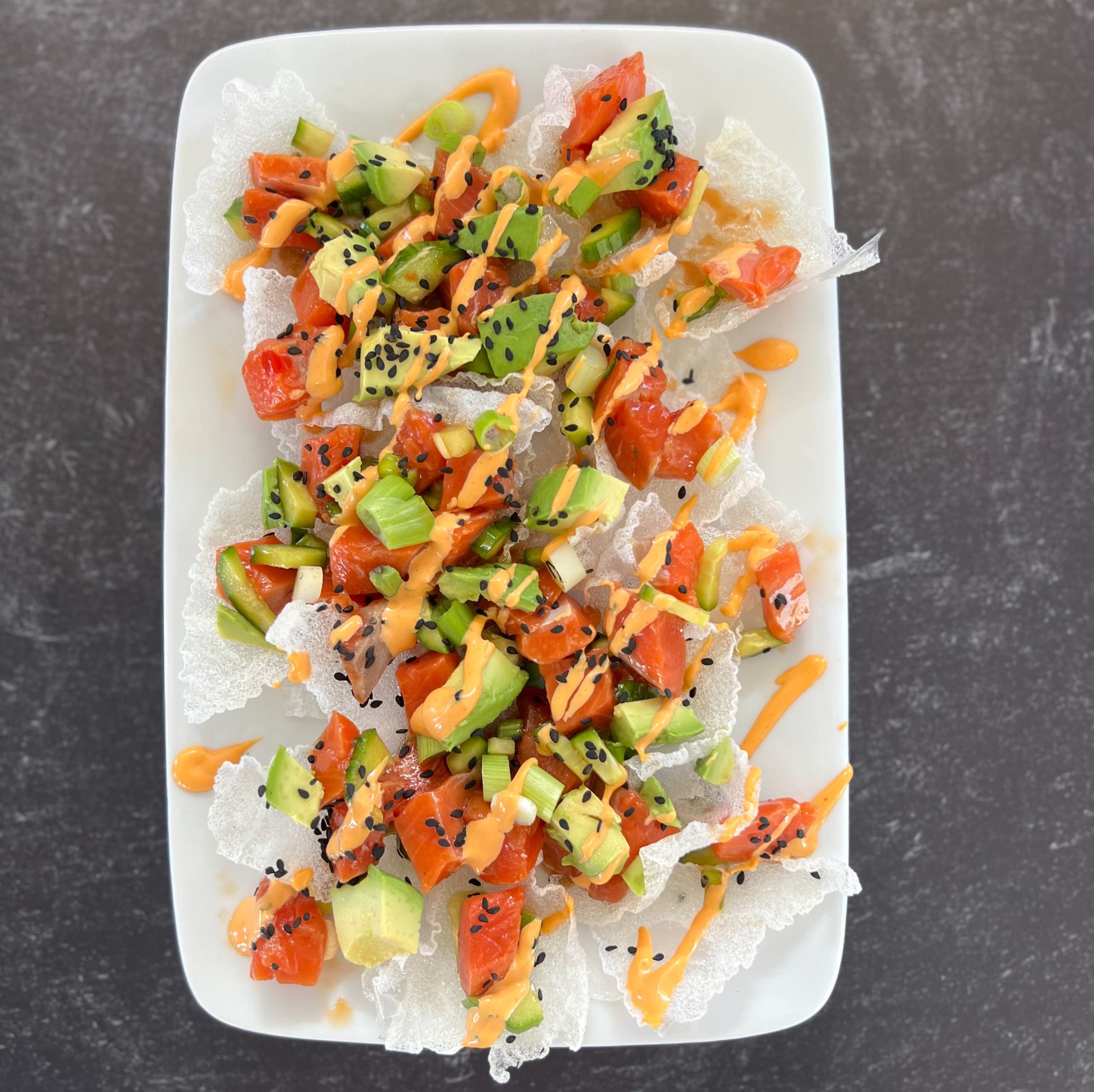 Salmon Poke Nachos