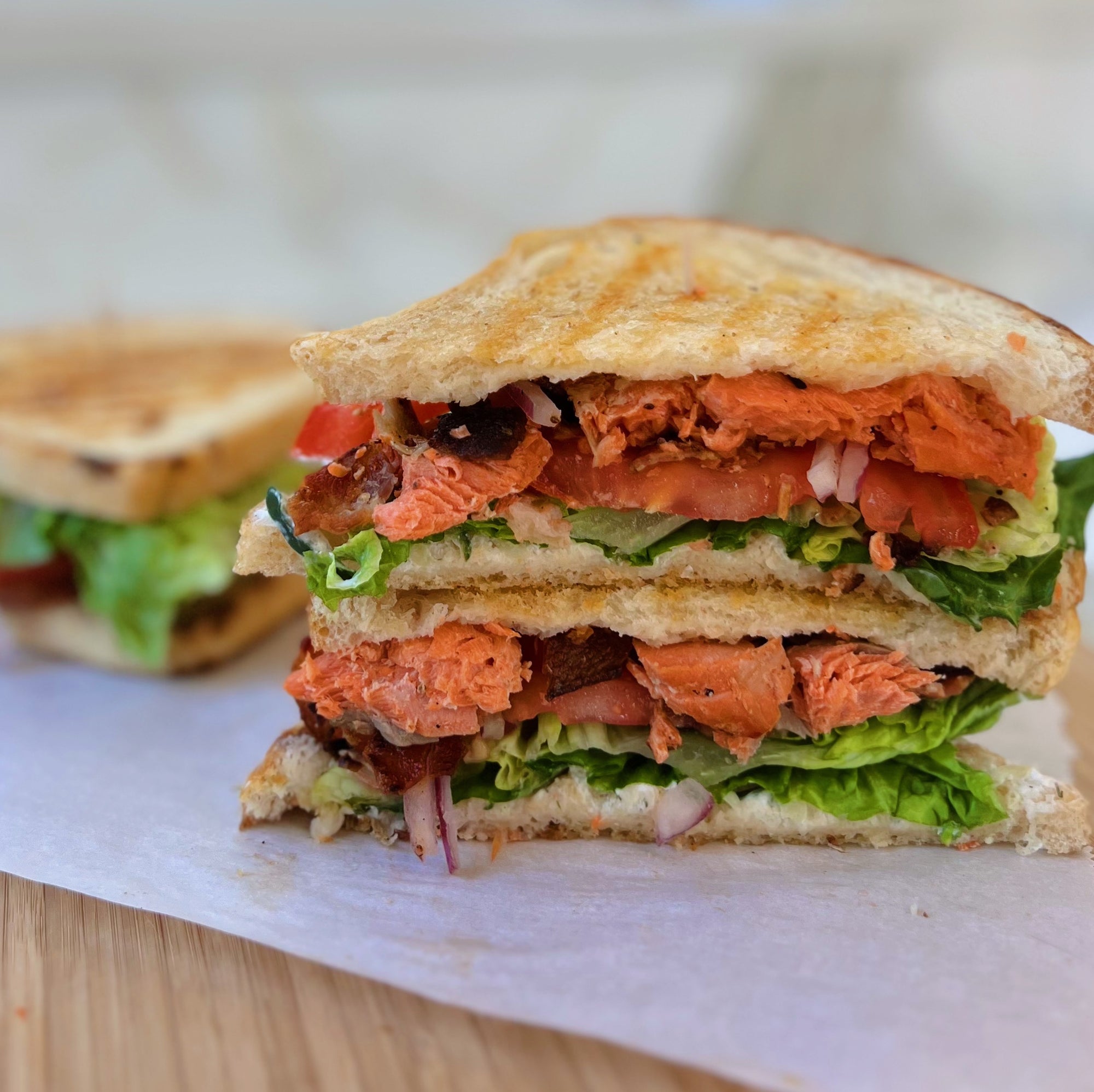 BLT with Grilled Sockeye Salmon