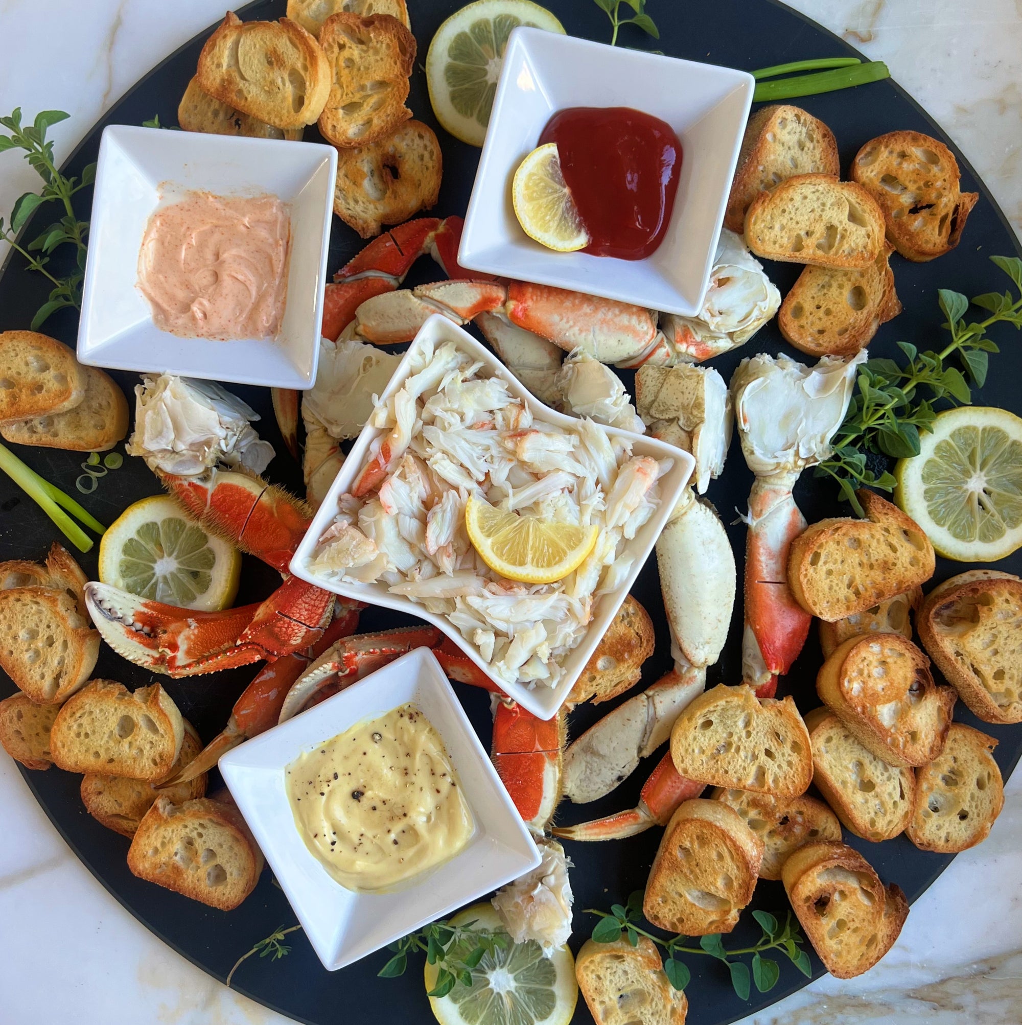 Dungeness Crab Seacuterie Board