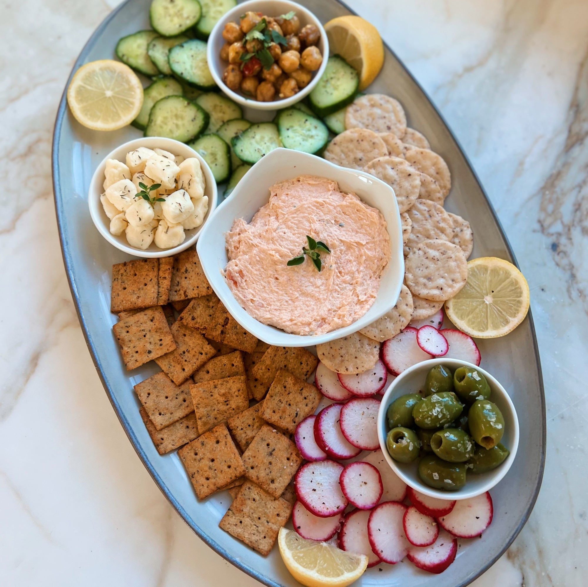 Seacuterie Featuring Wild Smoked Salmon Dip