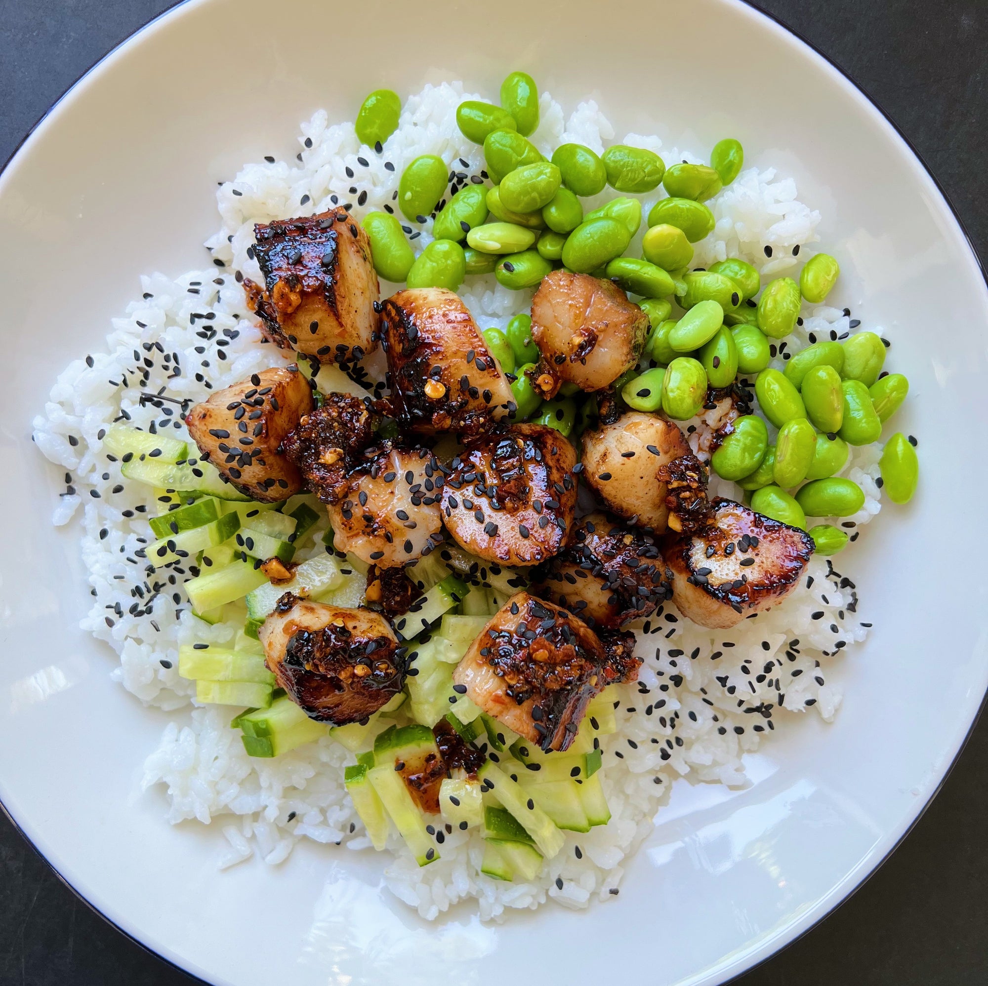 Chili Garlic Crisp Scallop Bowl