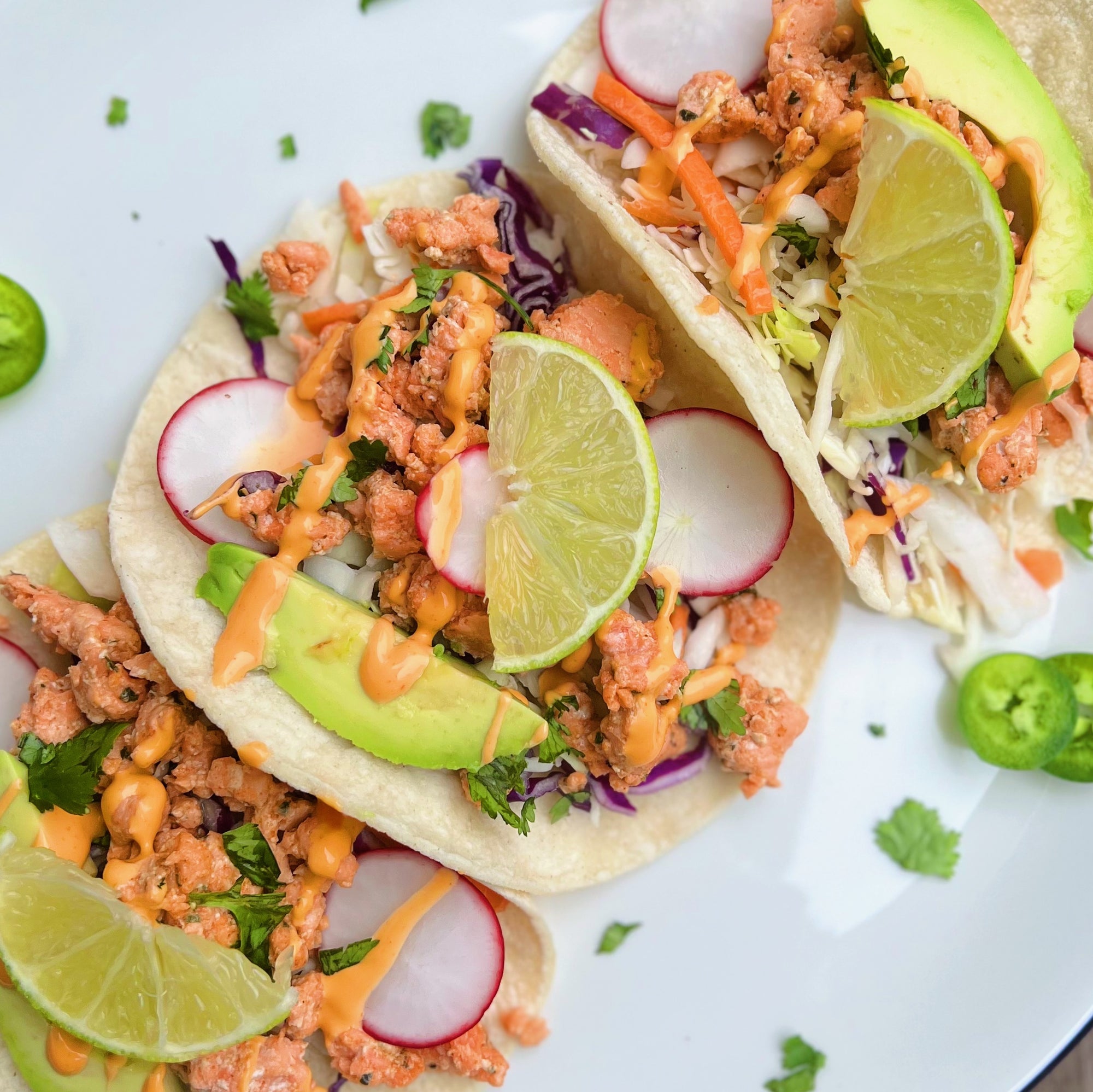 Premier Catch Ground Salmon Tacos