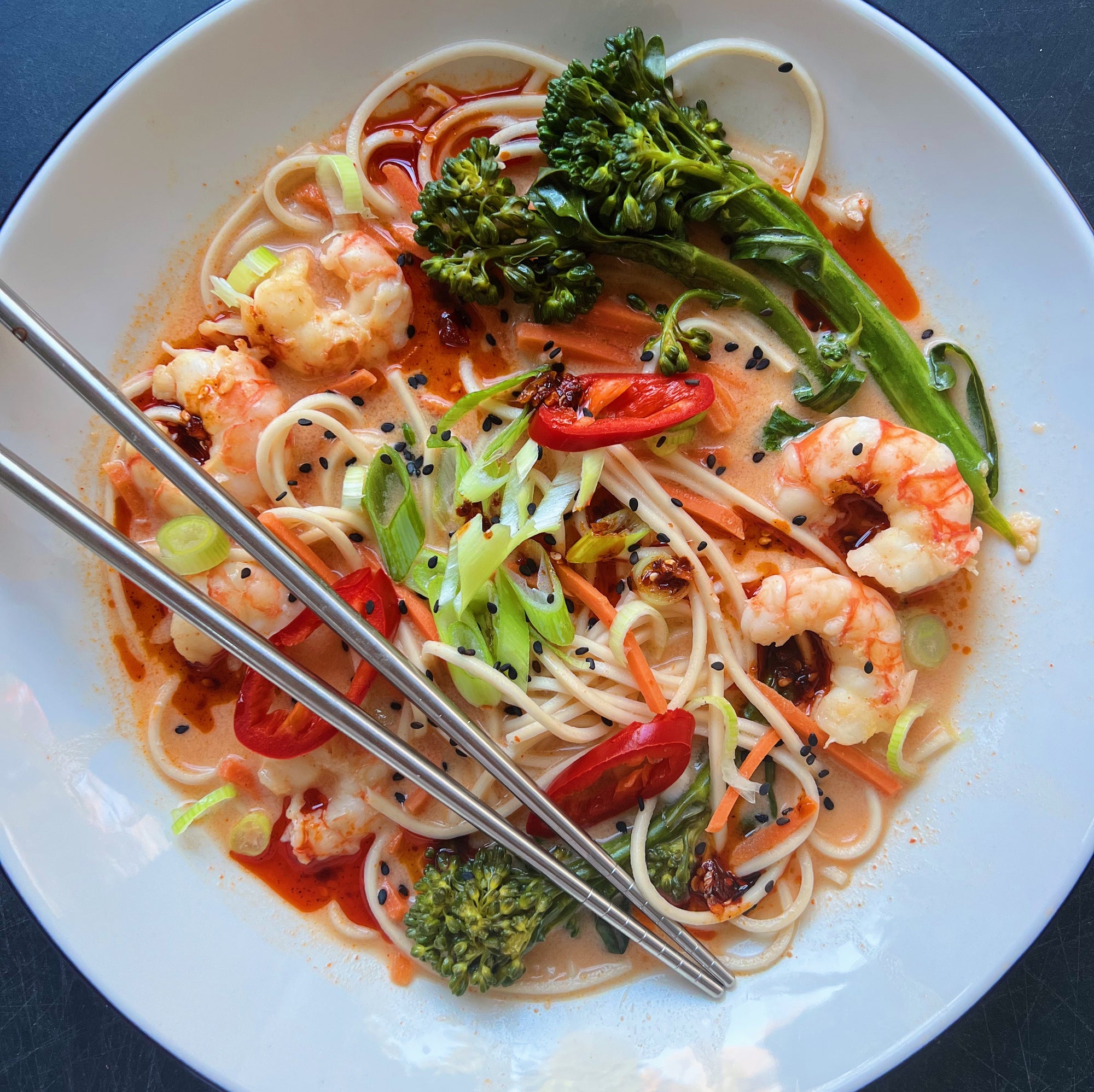 Spicy Thai Prawn Curry with Noodles