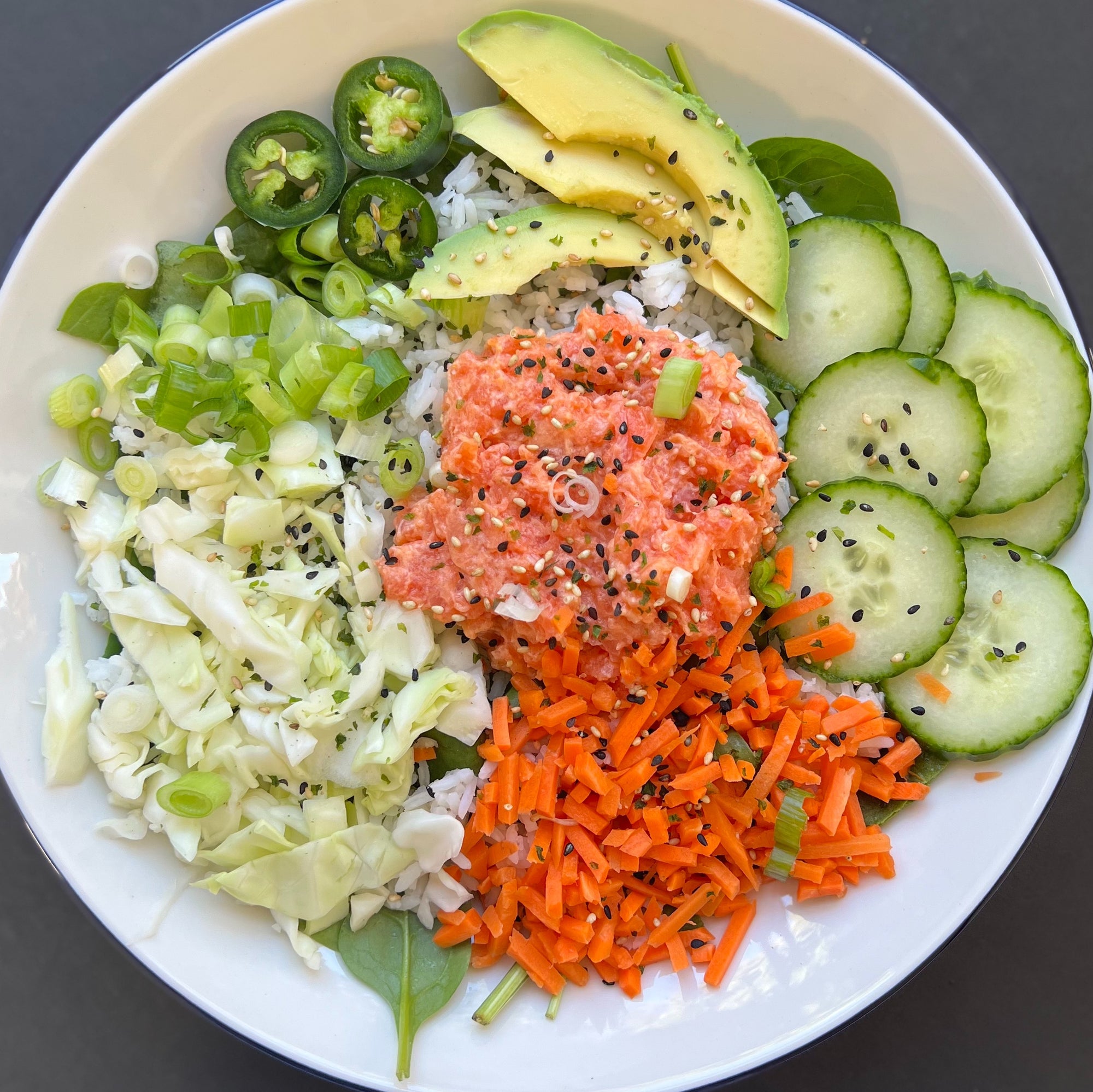 Spicy Salmon Poke Bowl