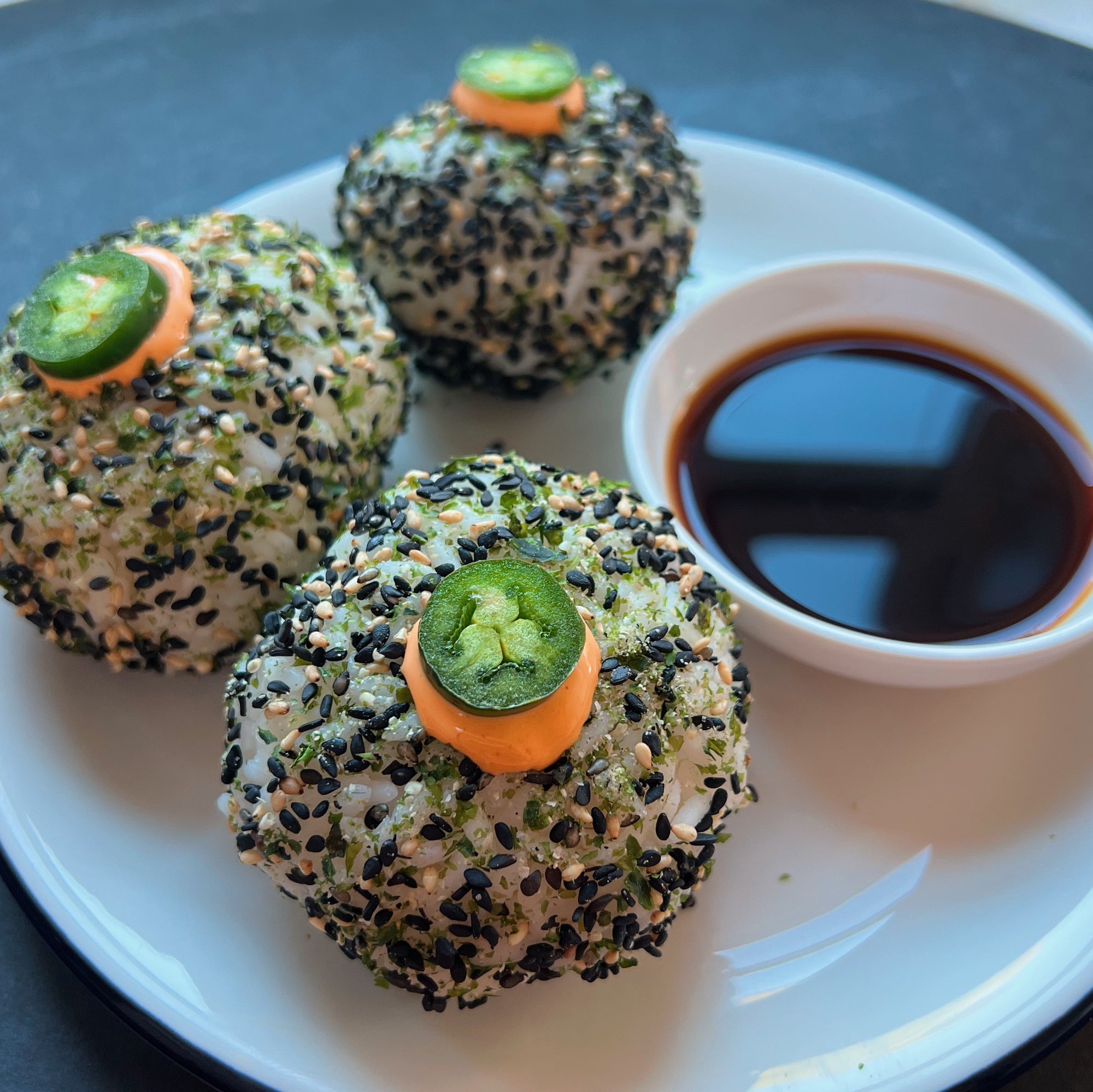 Onigiri Rice Balls with Salmon and Avocado