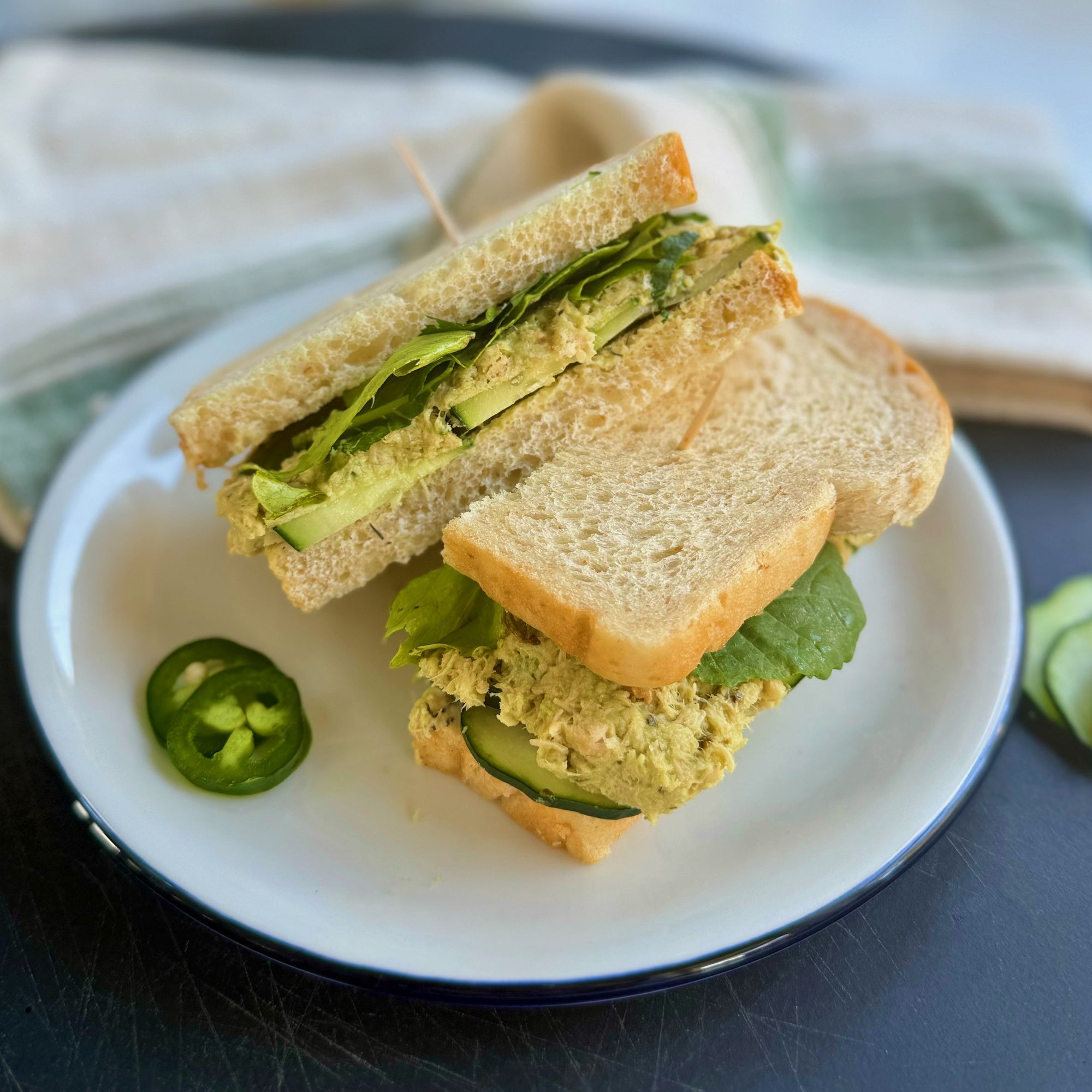 Green Goddess Tuna Sandwich