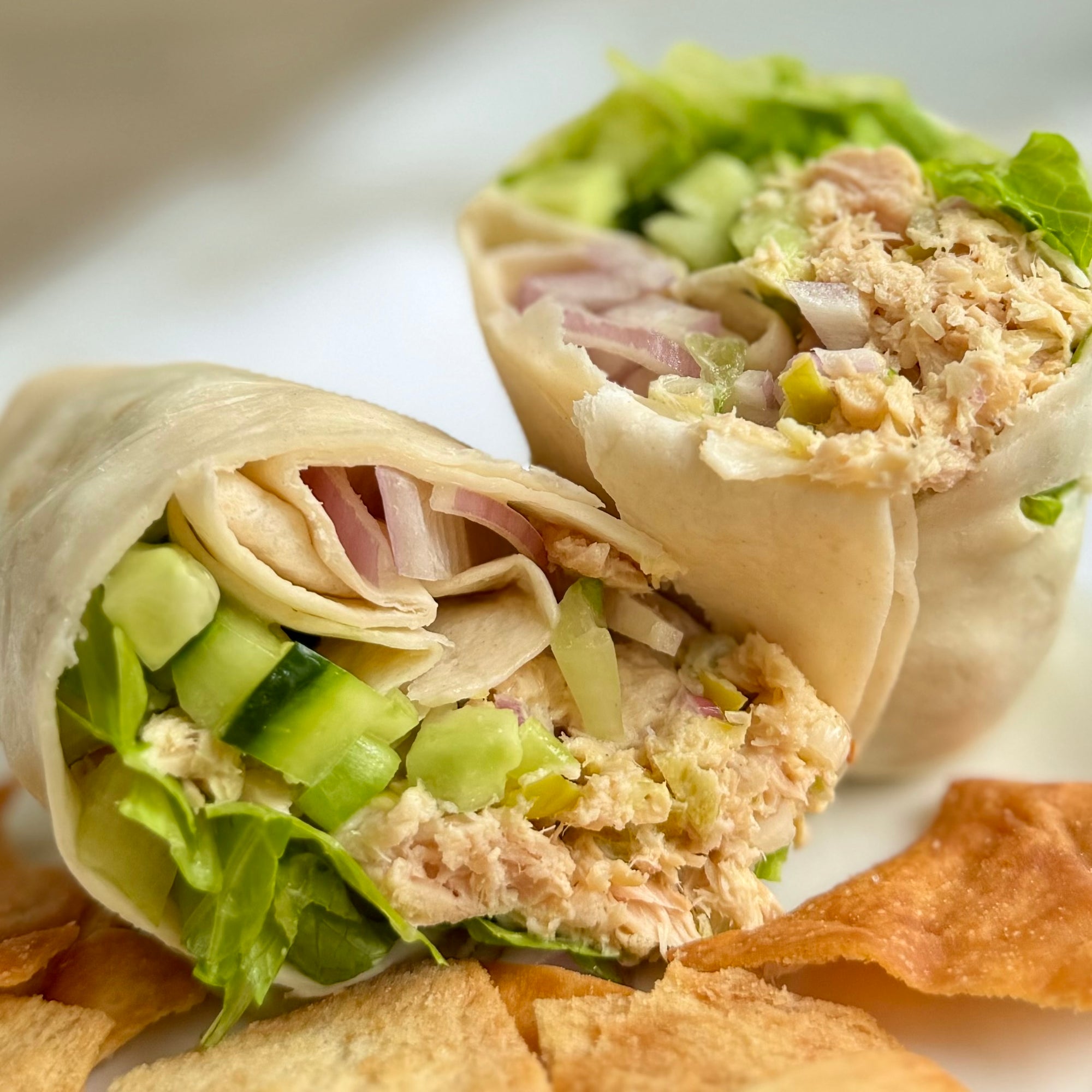 Tuna Salad Wrap with Pepperoncini