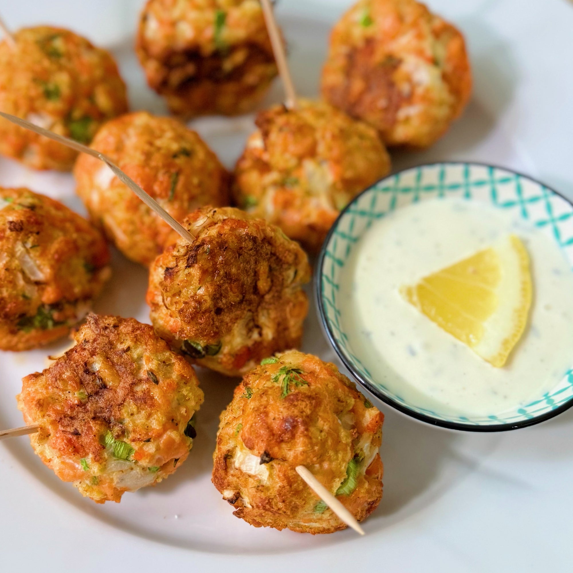 Air Fryer Salmon Poppers