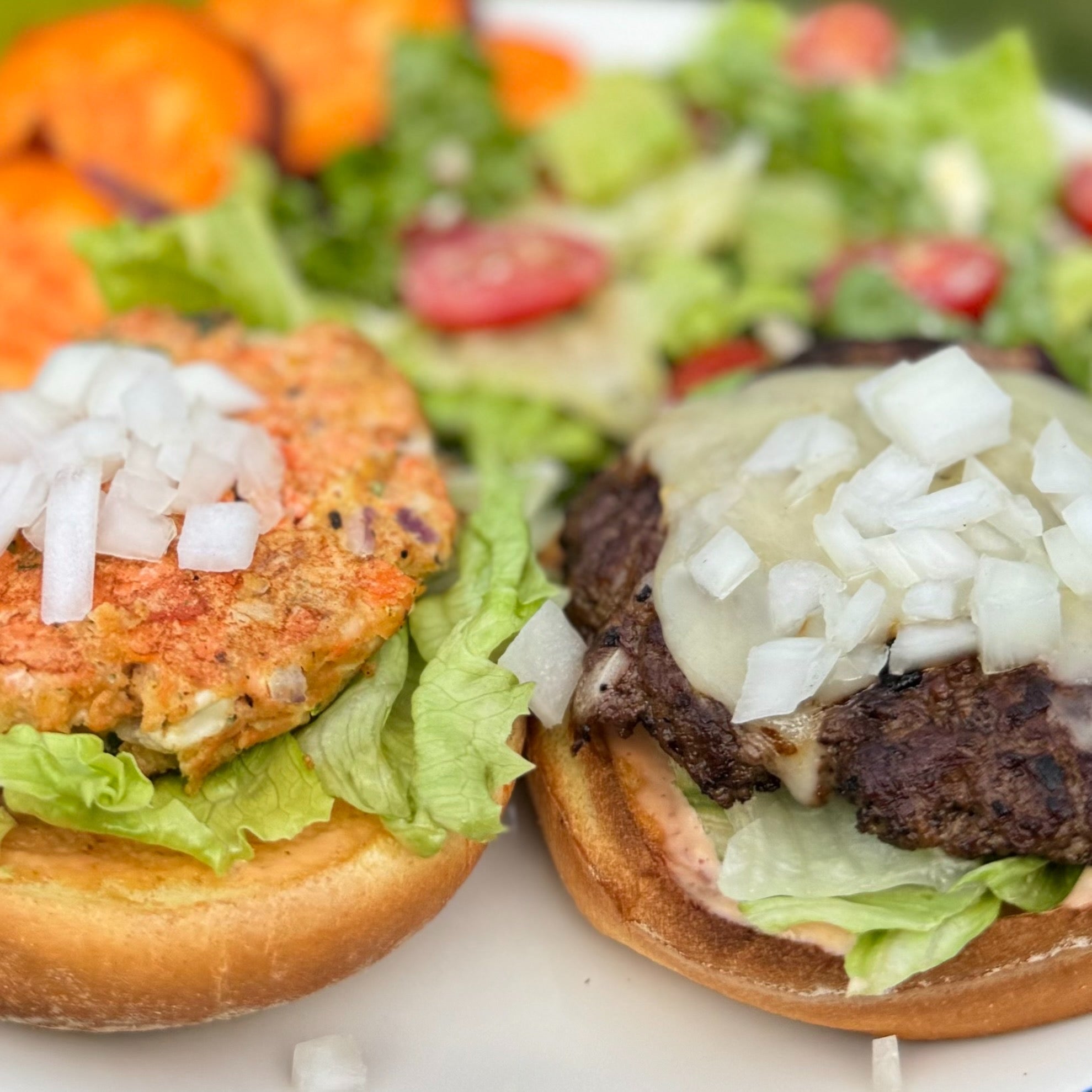 Surf and Turf Smash Burgers