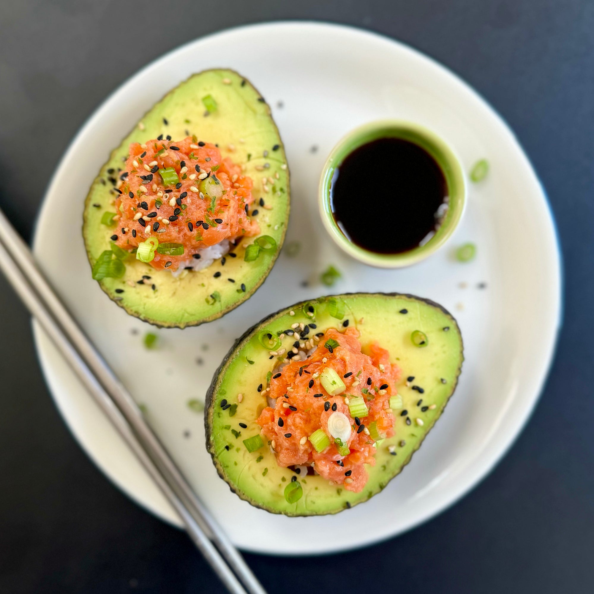 Sushi Stuffed Avocados