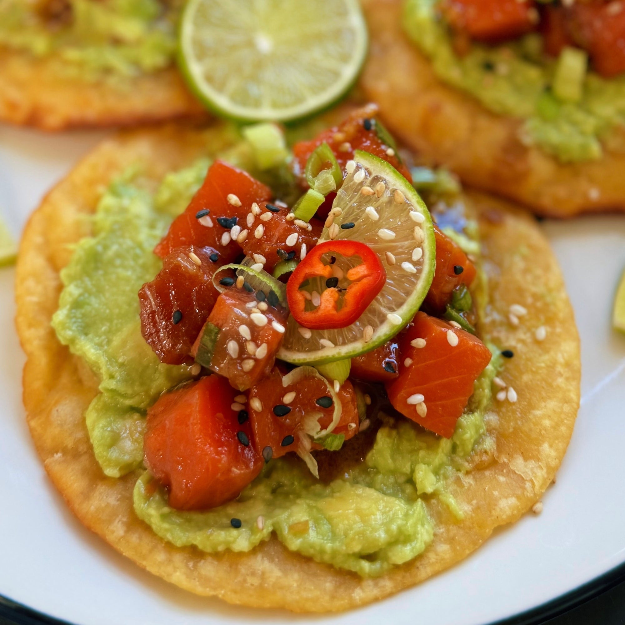 Sockeye Salmon Tostadas