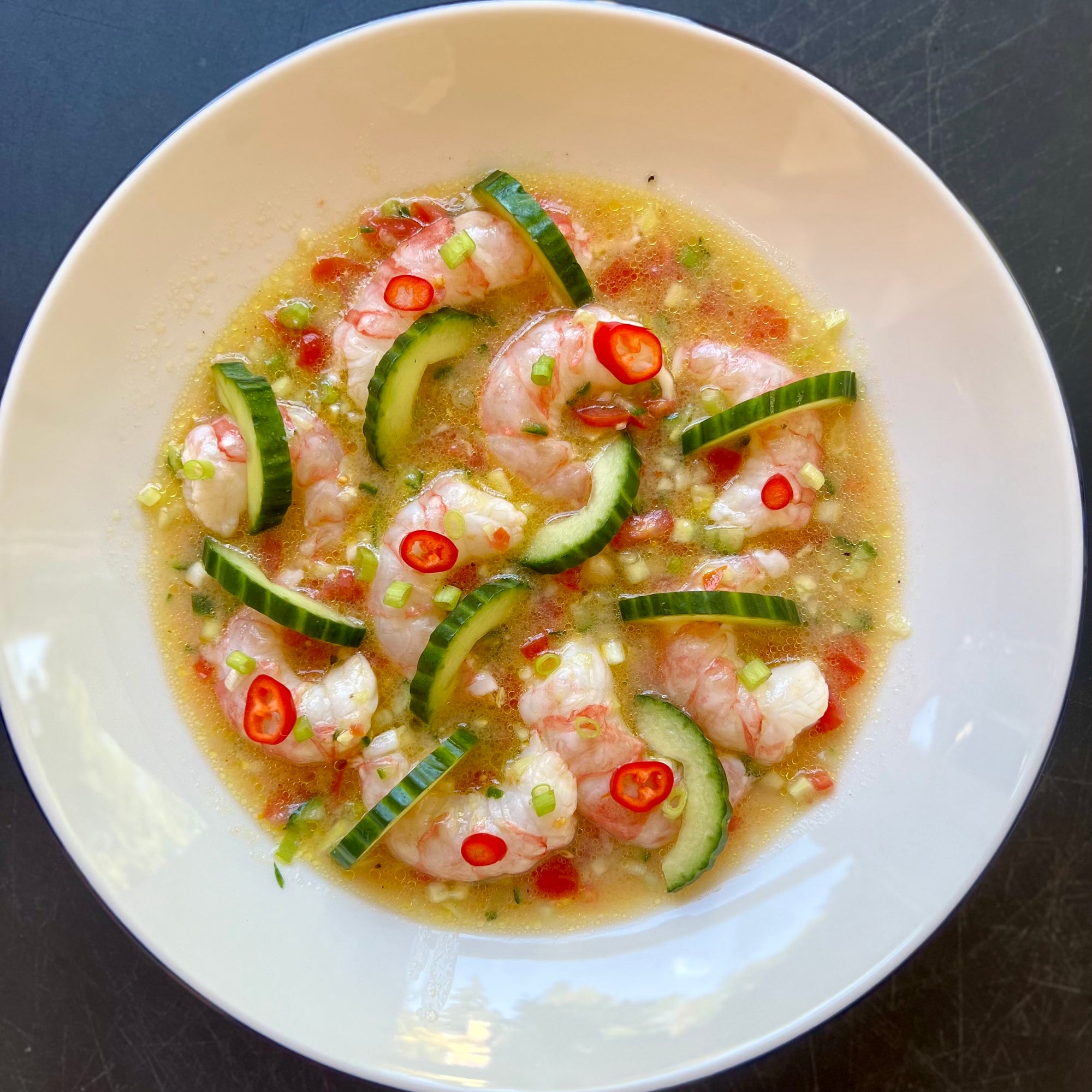 Citrus Spot Prawn Crudo