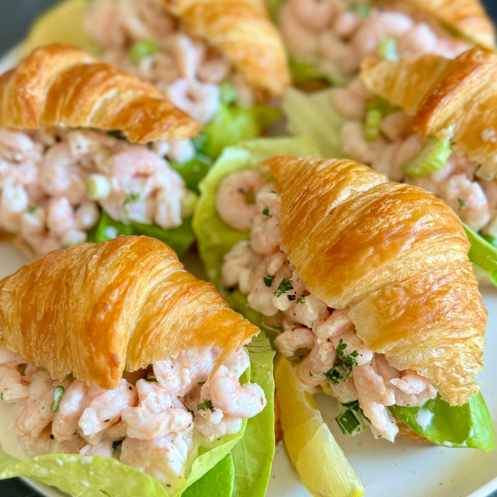 Mini Shrimp Salad Croissant Sandwiches