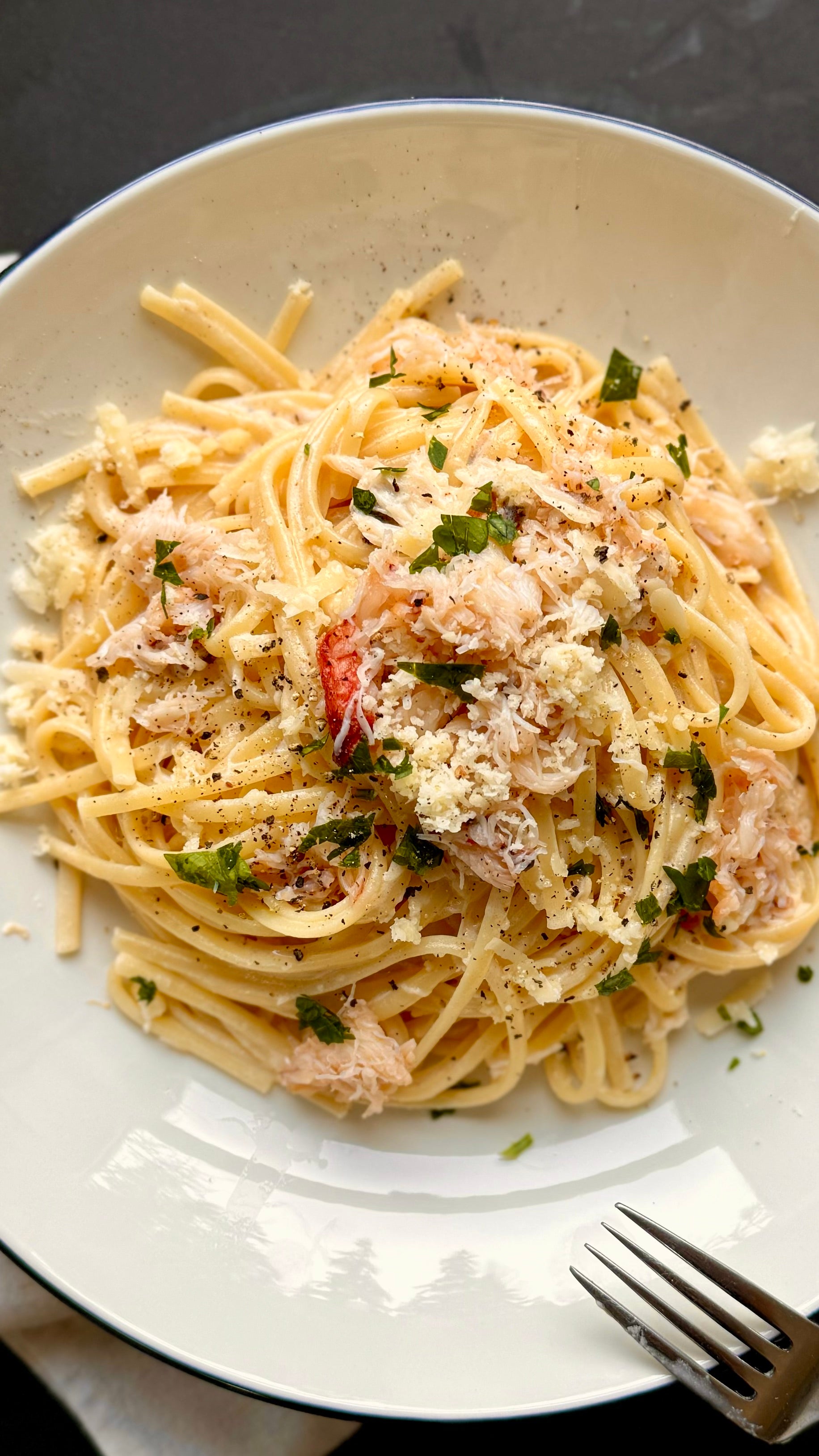 Dungeness Crab Alfredo Pasta