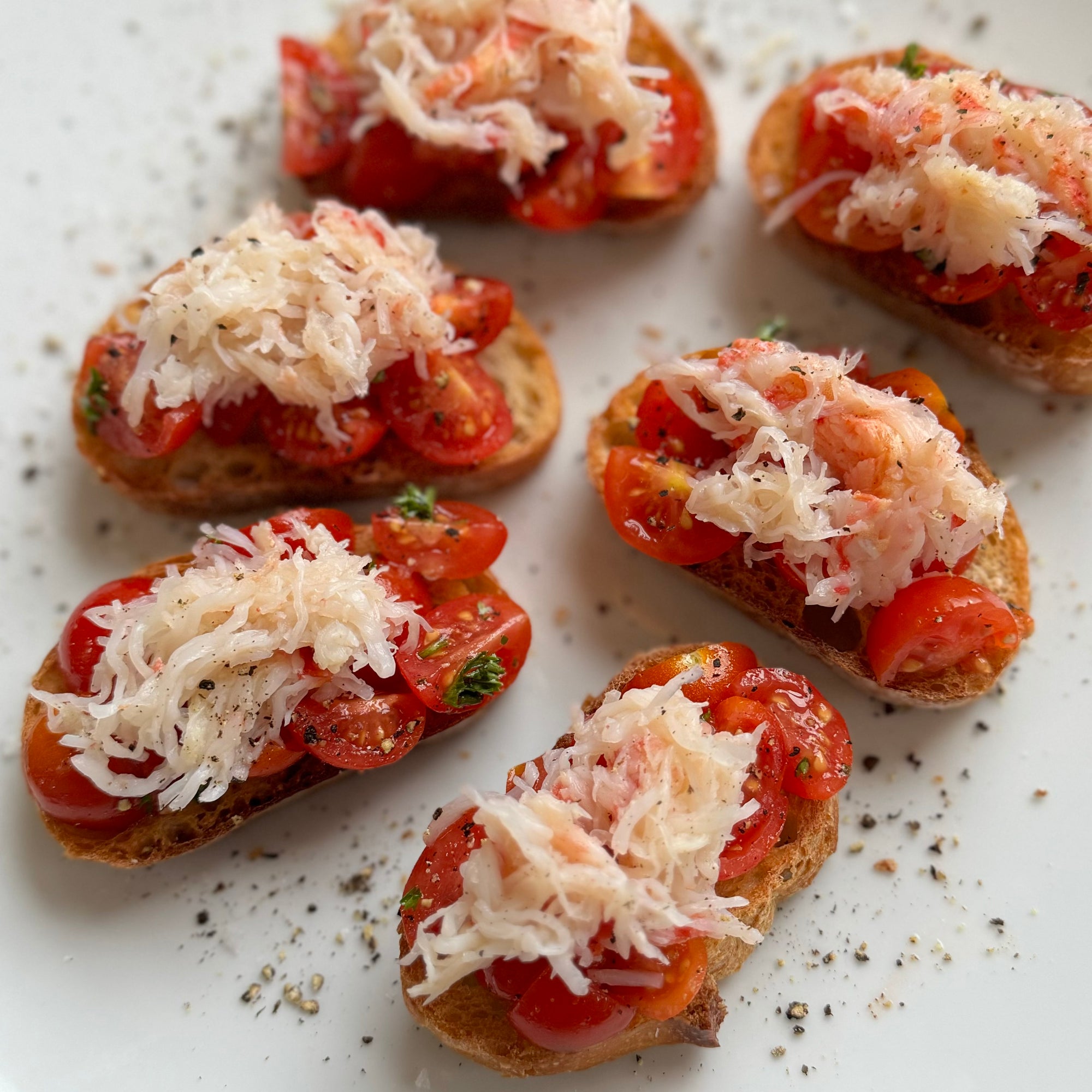 Snow Crab Bruschetta