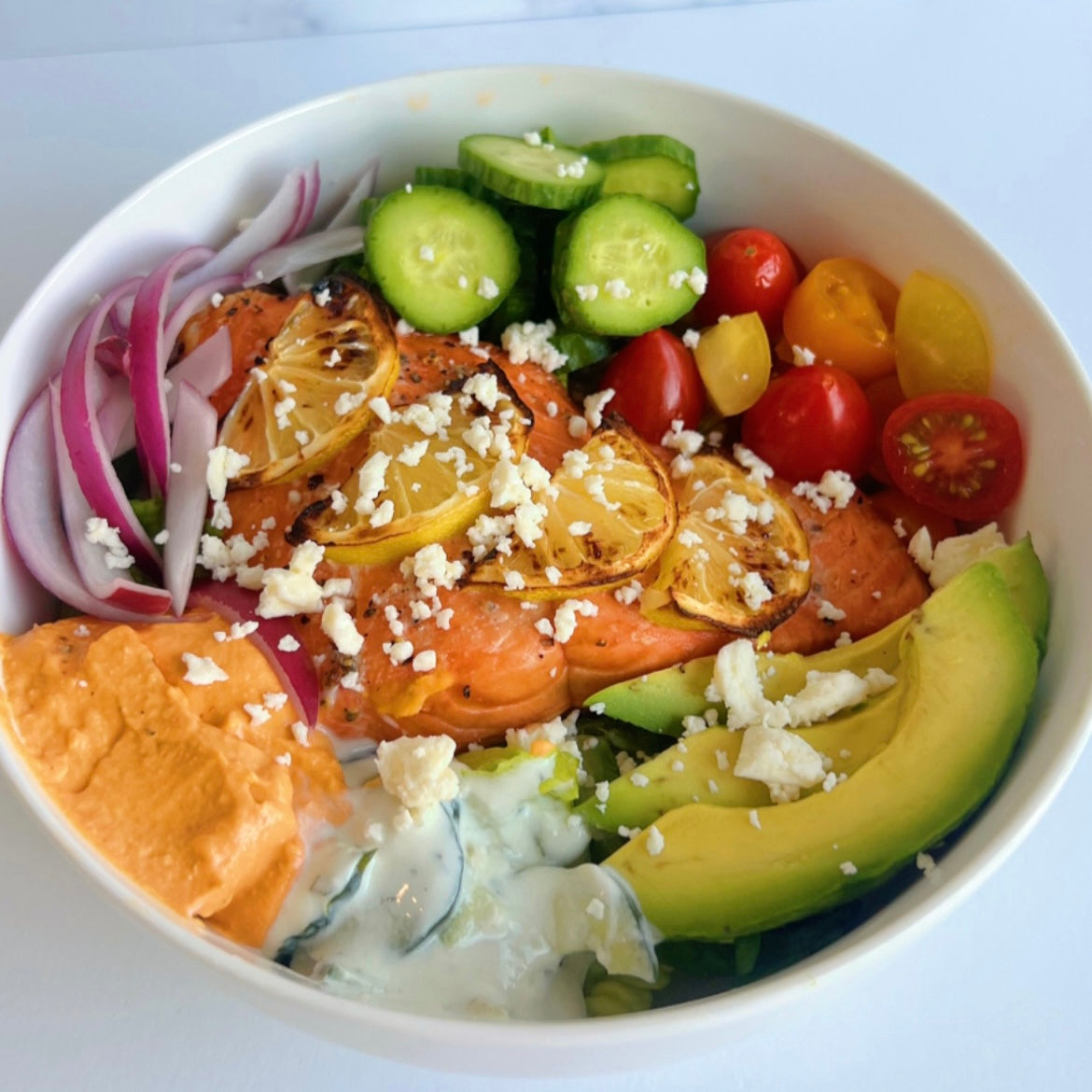 Mediterranean Salmon Bowl