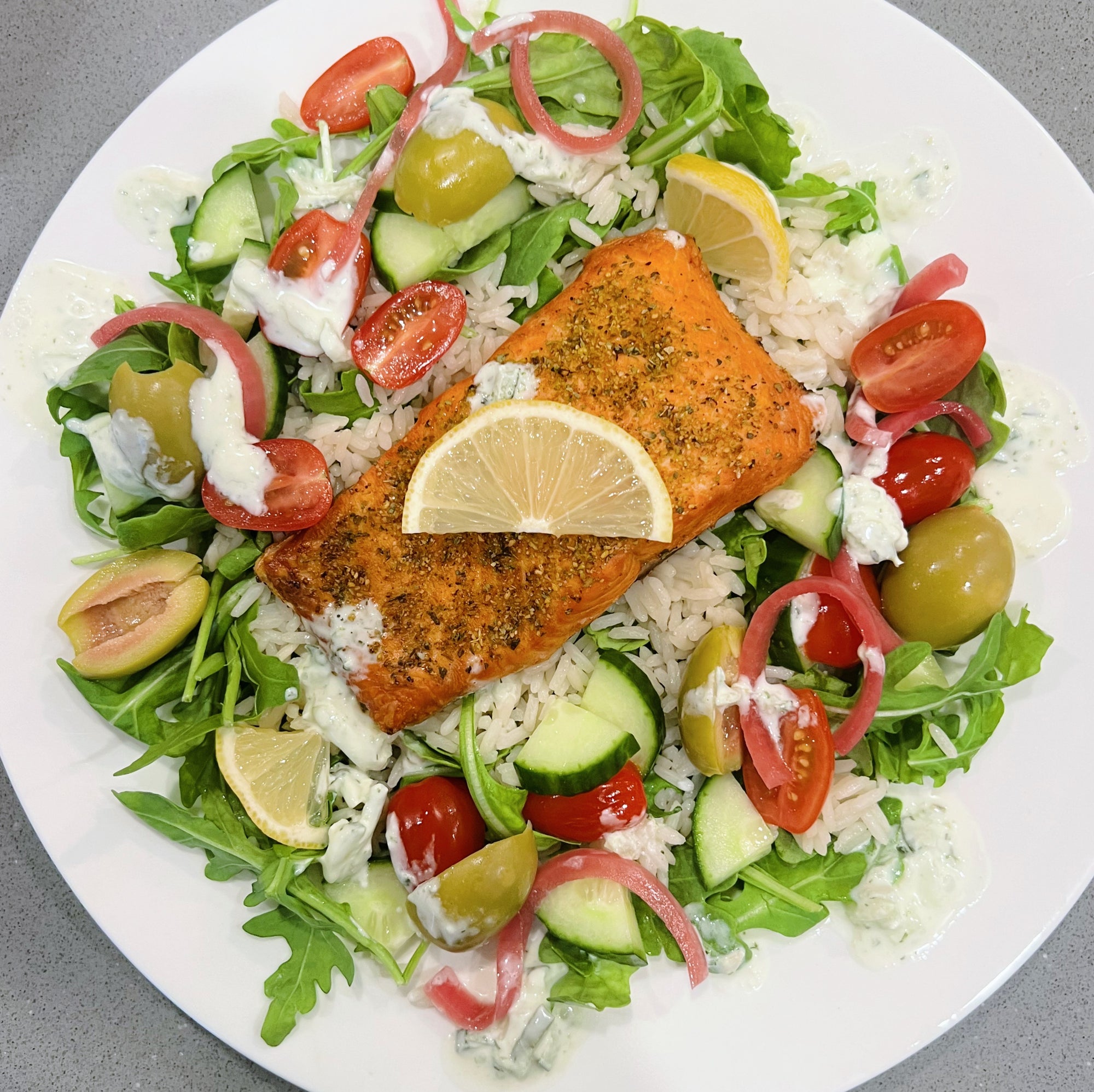 Greek Salmon Bowl