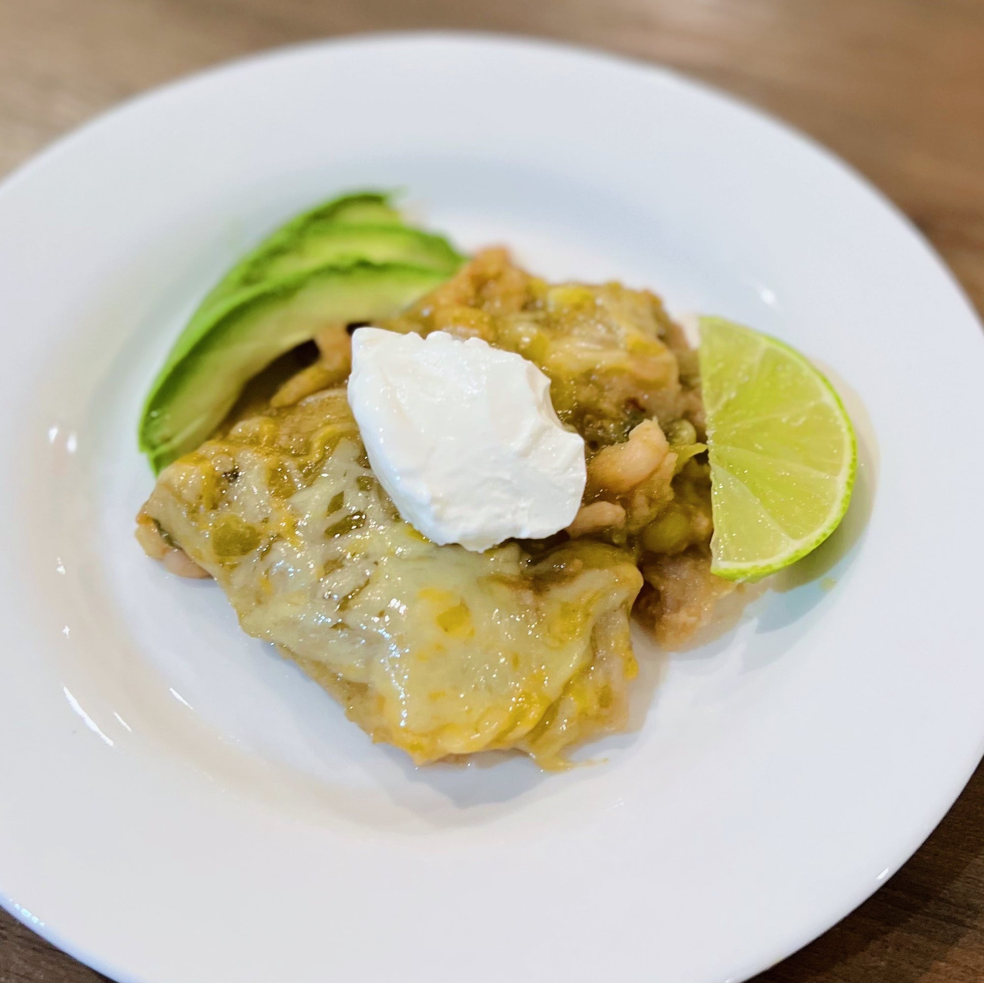 Green Chile Shrimp Enchiladas