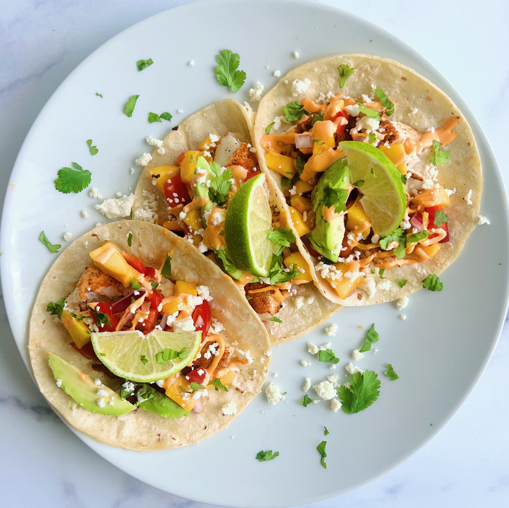 Air Fryer Halibut Tacos