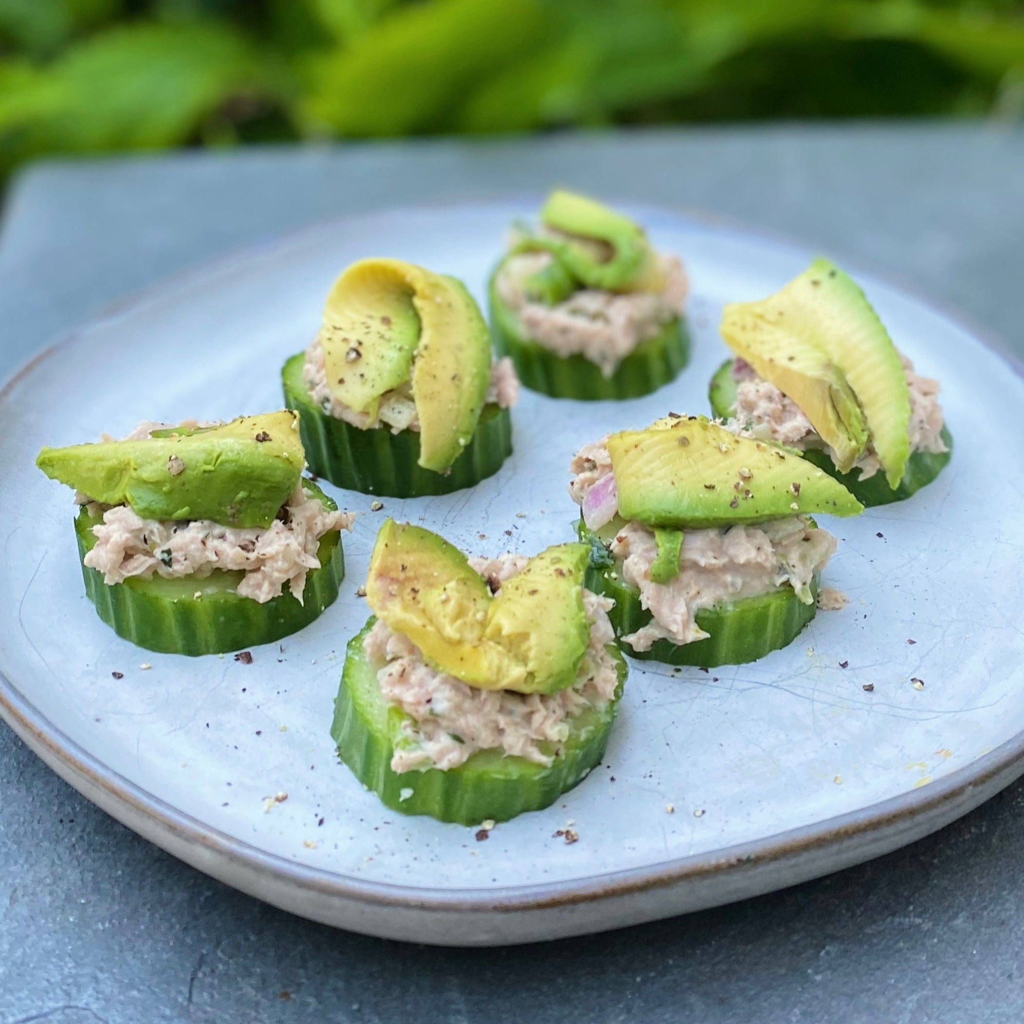 Albacore Tuna Cucumber Bites