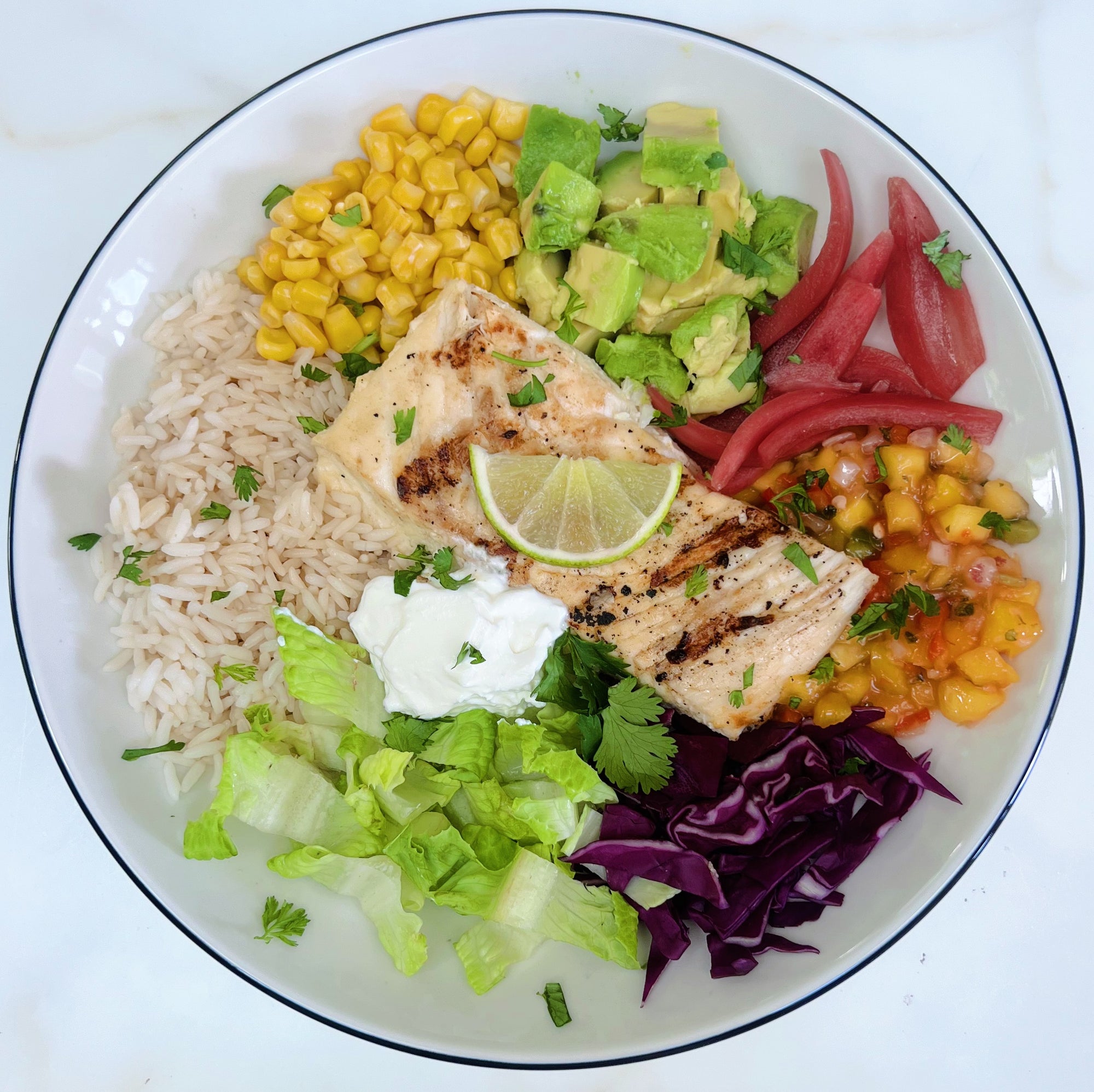 Grilled Fish Taco Bowl