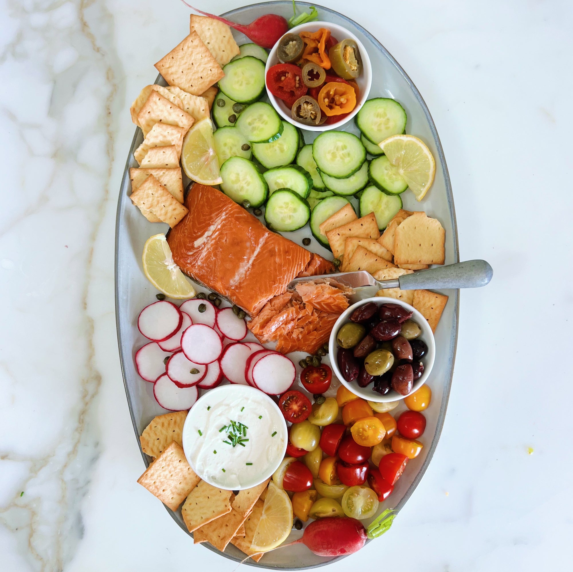 Seafood charcuterie board