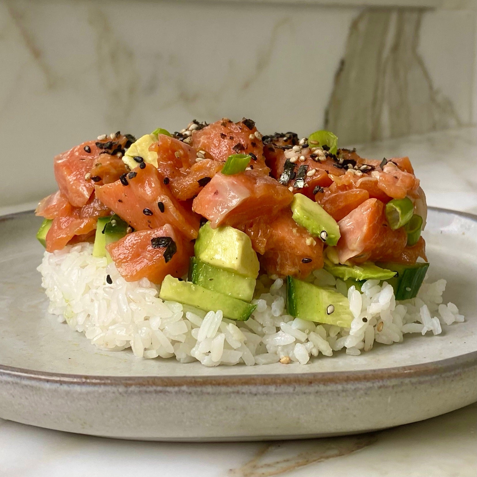 Salmon Poke Tower