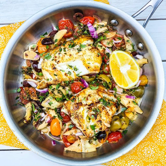 One-Pan Mediterranean Cod by Bek Davis