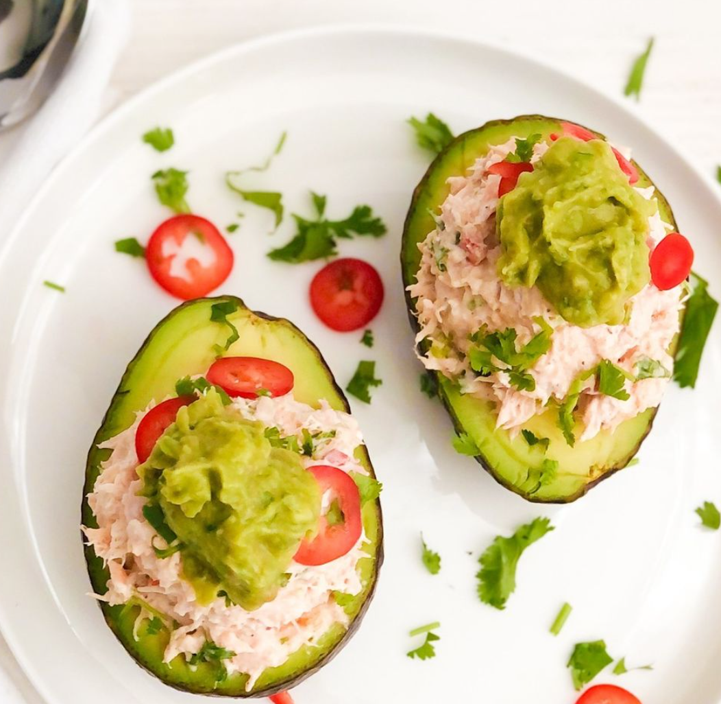 Salmon Stuffed Avocado by Bek Davis