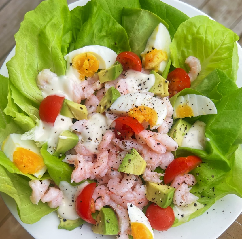 Butter Lettuce Salad with Shrimp