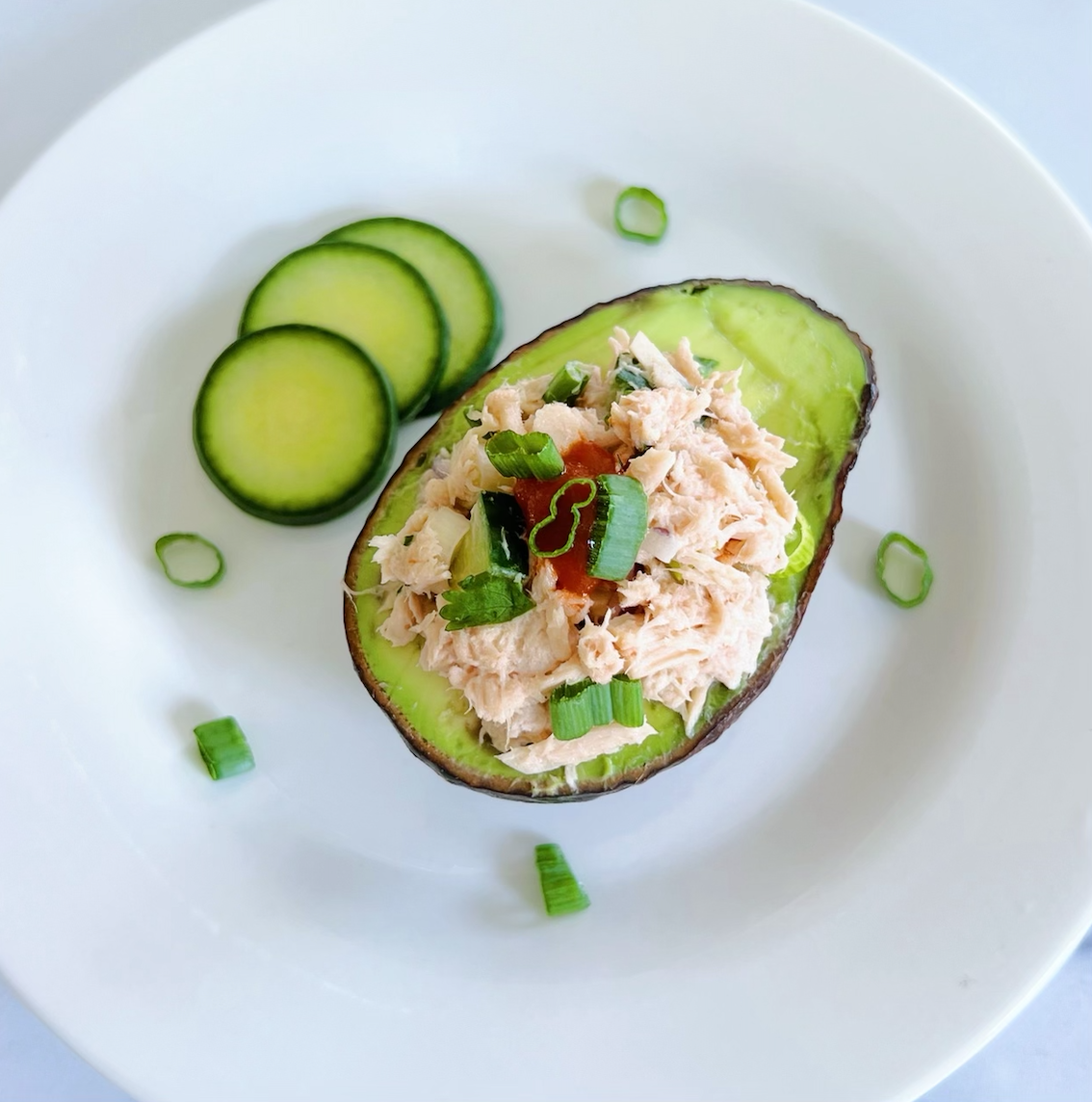 Spicy Tuna Stuffed Avocados