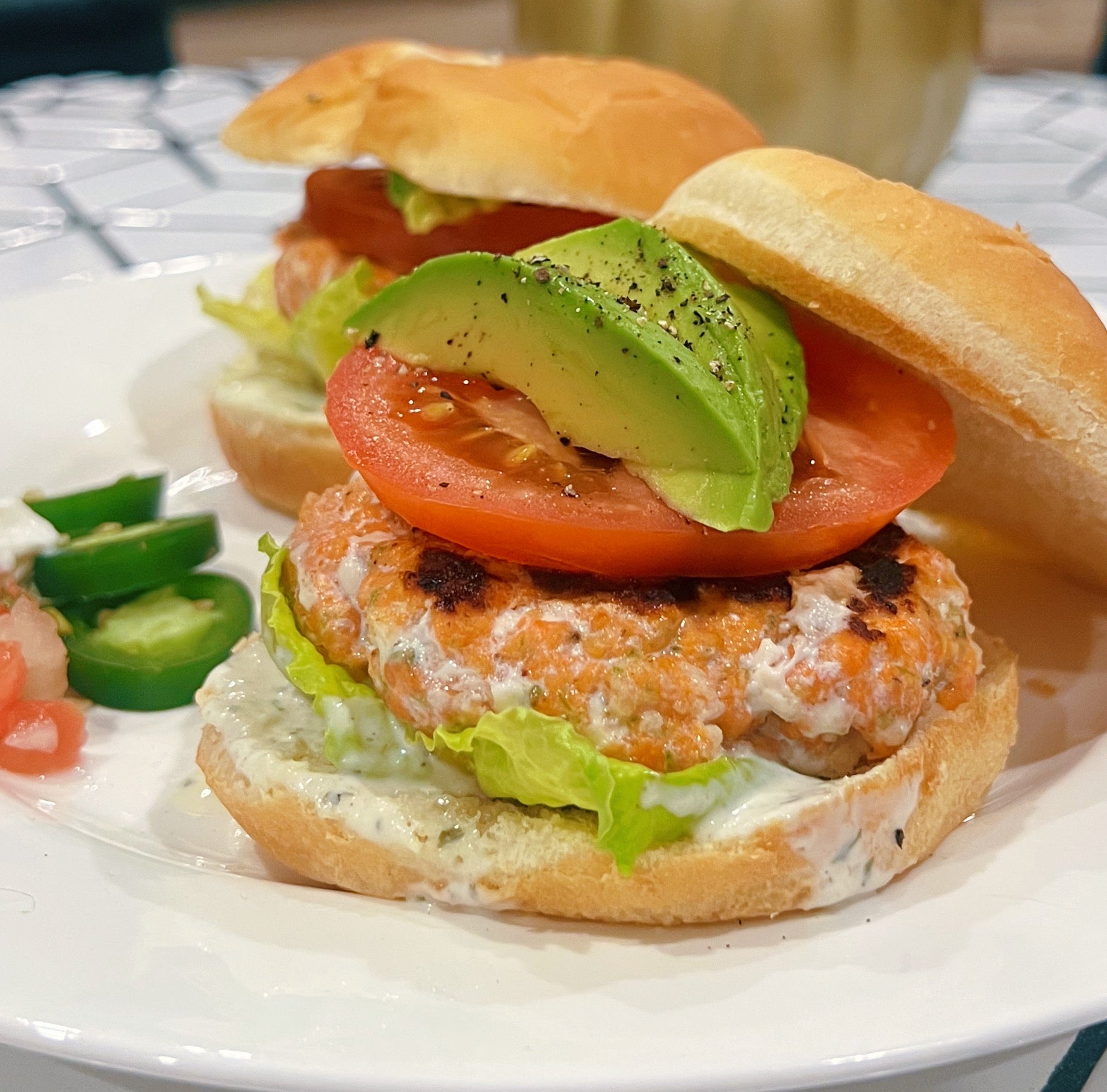 Fiesta Sockeye Salmon Burgers