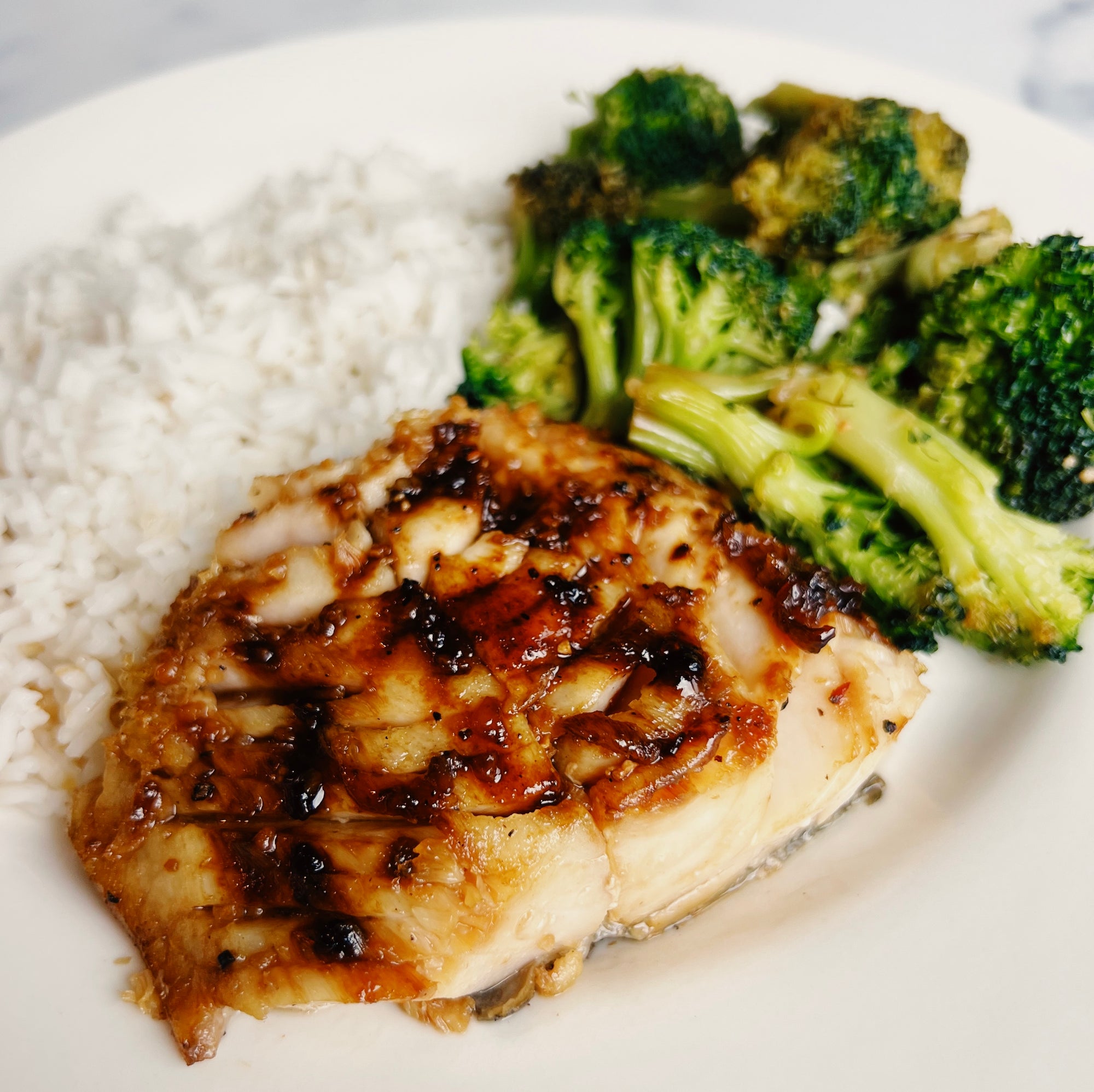 Honey Garlic Glazed Sablefish with Roasted Broccoli