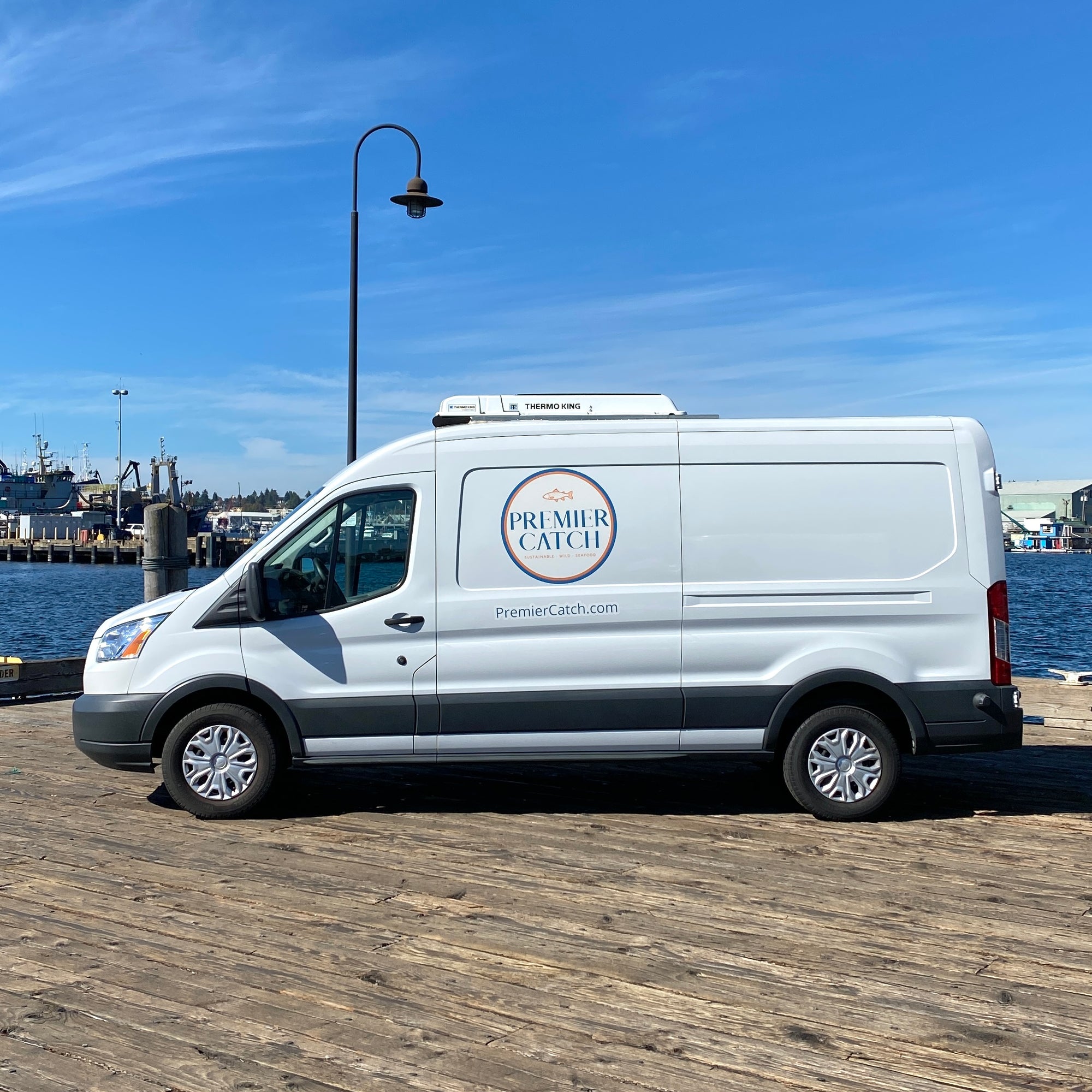 Seafood delivery truck